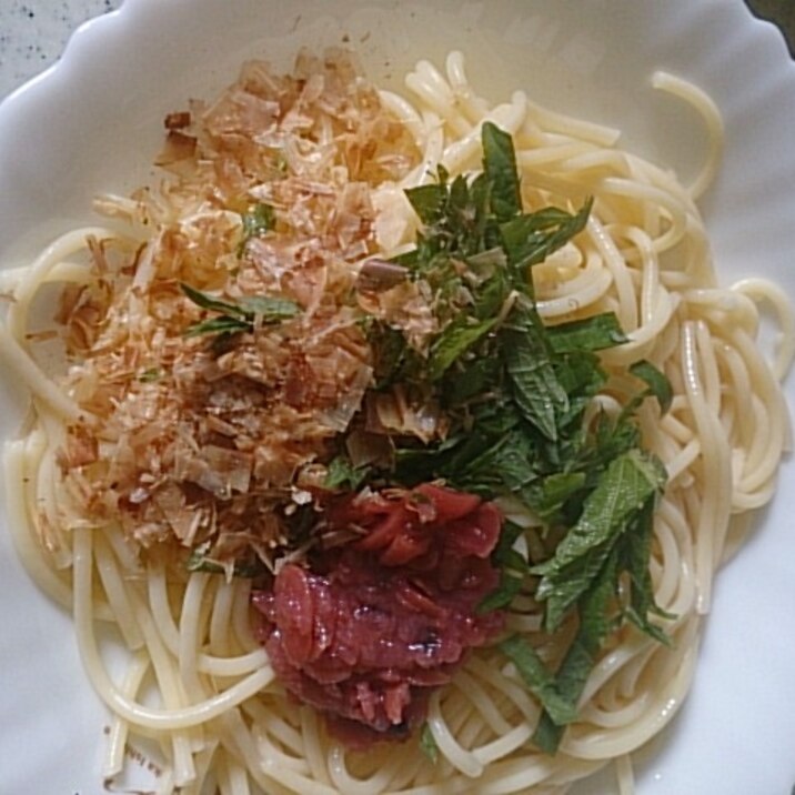 梅しそ和風パスタ お家で節約♪